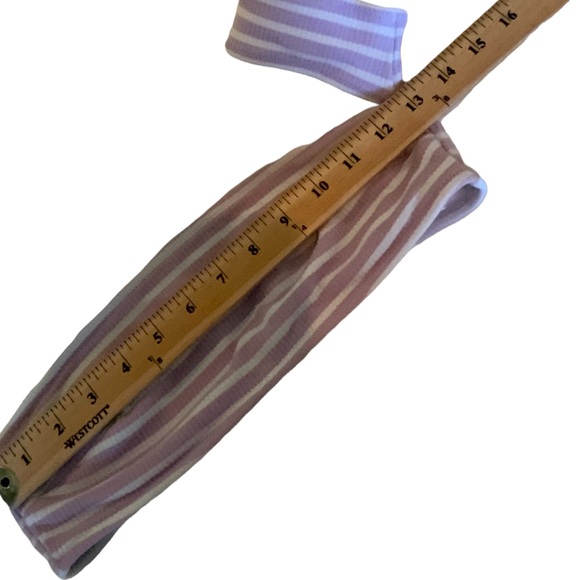 Aerie Top Lavender And White Ribbed  Micro Tube Top Off The Shoulder Size SP - Picture 4 of 10